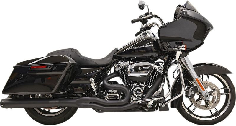 Avgassystem Bassani Xhaust Rage 2 1 B4 CAN17+FLB svart bak Touring 17-upp, Trike 21