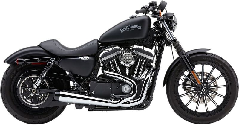 Avgassystem Cobra 2 into-1 El Diablo krom svart Sportster 07-13
