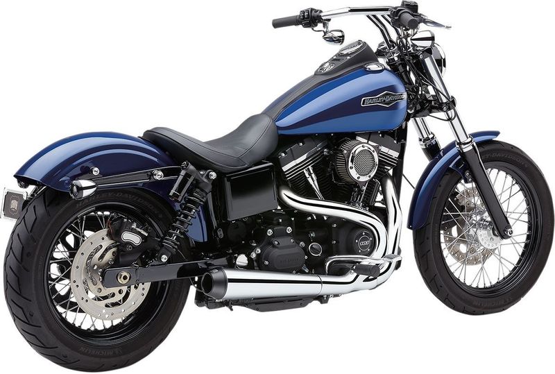 Avgassystem Cobra El Diablo 2 into-1 Dyna 12-17 krom