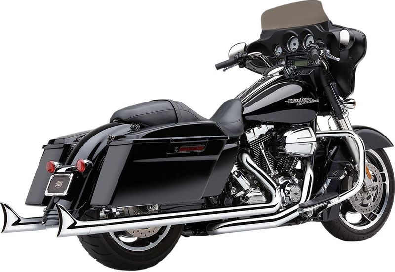 Avgassystem Cobra Fishtail Speedster Duals krom FLT/Touring 10-16