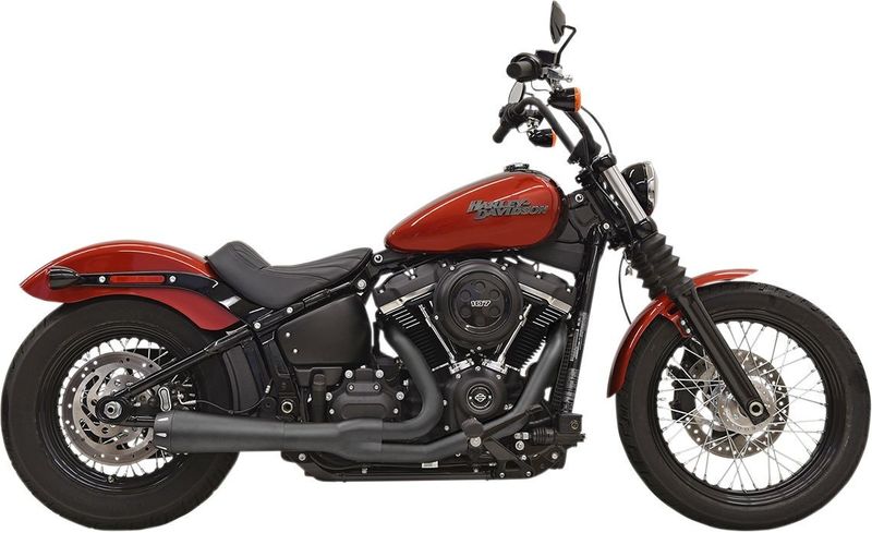 Avgassystem Bassani Xhaust 2 into-1 Rage Iii svart Softail 18-24