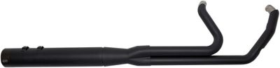 Avgassystem S&S 2 into-1 Sidewinder rostfri stål svart Touring 17-upp