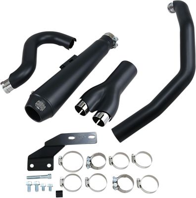 Avgassystem Cobra El Diablo 2 into-1 svart Softail 12-17