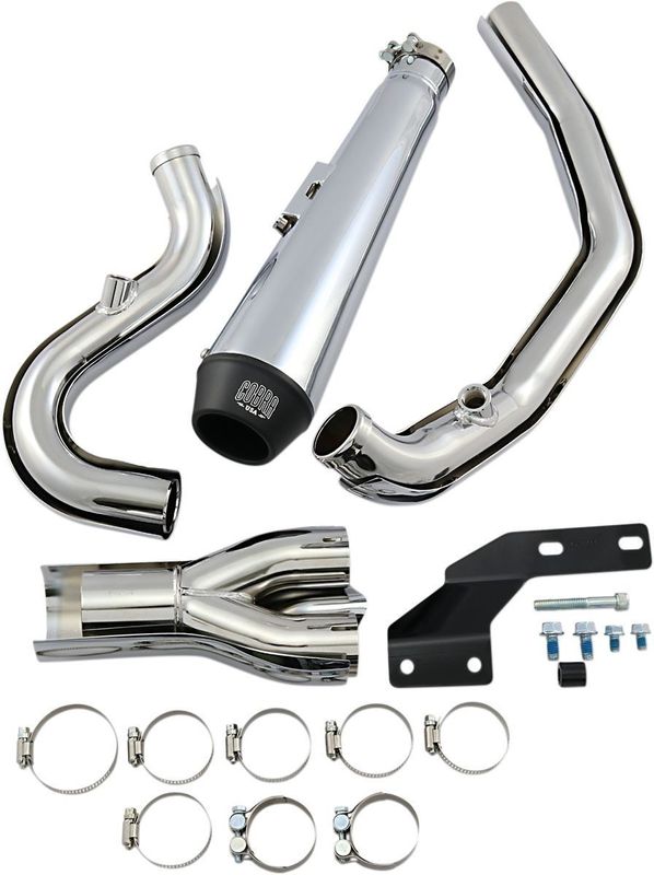 Avgassystem Cobra El Diablo 2 1 Softail 07-11 krom