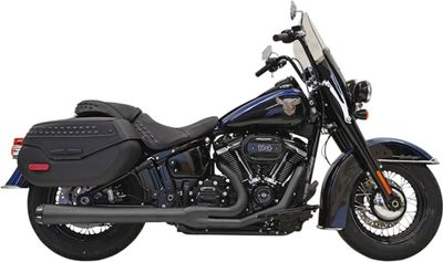 Avgassystem Bassani Xhaust 2 into-1 Rage Softail 18-upp, Touring 79-83 svart