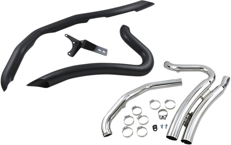 Avgassystem Cobra Speedster Swept Dressr kort svart Touring 17-upp