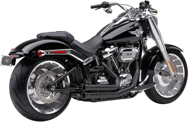 Avgassystem Cobra Speedster 909 svart Softail FLFB/S Fatboy, FXBR/S m.fl.