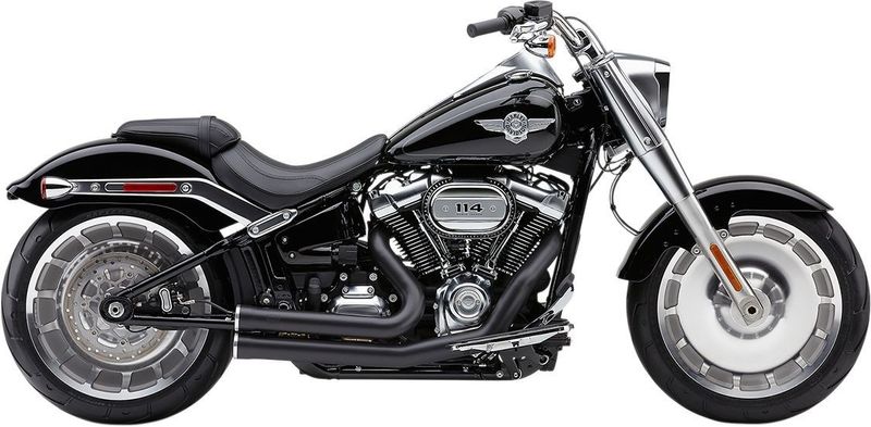 Avgassystem Cobra Speedster Shorts RPT svart Softail FLFB/S Fat Boy, FXBR/S