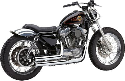 Avgassystem Cobra Speedster Shorts RPT XL Sportster with mid controls krom