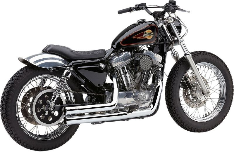 Avgassystem Cobra Speedster Shorts RPT XL Sportster with mid controls krom