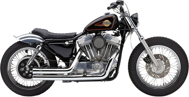 Avgassystem Cobra Speedster Shorts RPT XL Sportster with mid controls krom