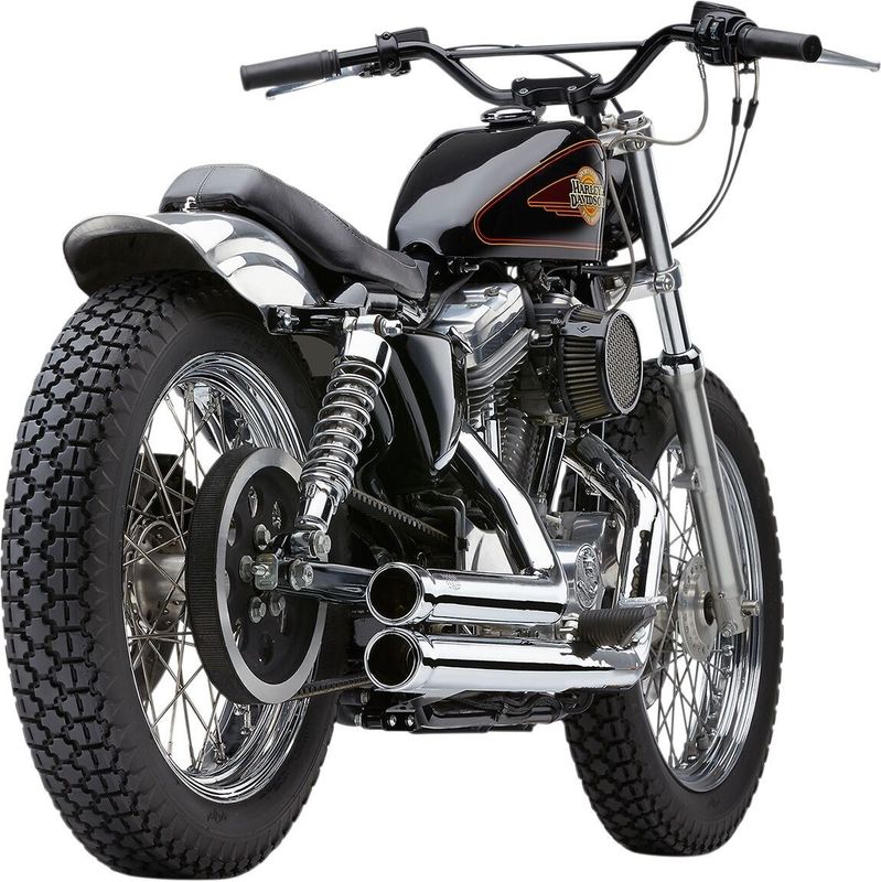 Avgassystem Cobra Speedster Shorts RPT XL Sportster with mid controls krom