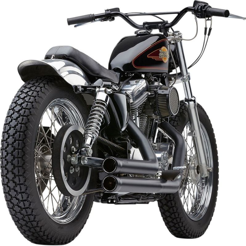 Avgassystem Cobra Speedster Shorts RPT XL Sportster with mid controls svart