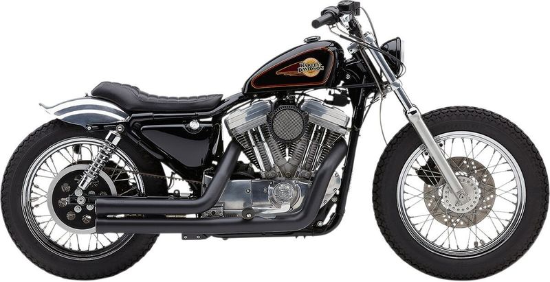 Avgassystem Cobra Speedster Shorts RPT XL Sportster with mid controls svart