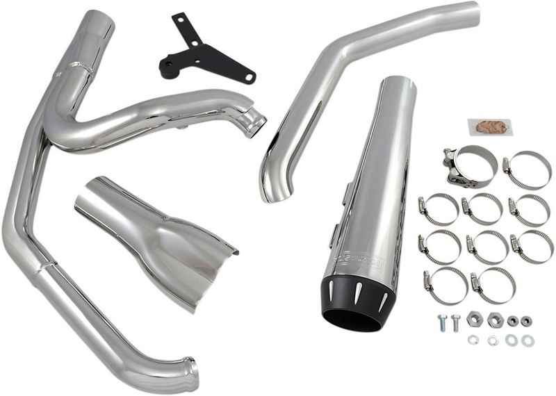 Avgassystem Bassani Xhaust 2 into-1 Rage 2-1 W/megaphone krom Softail 18-upp