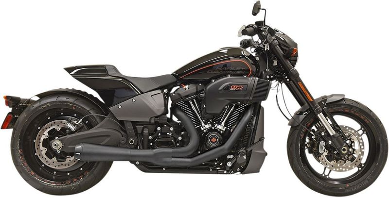 Avgassystem Bassani Xhaust 2 into-1 Rage svart Softail 18-upp