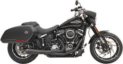 Avgassystem Bassani Xhaust 2 into-1 Rage W/megaphone svart Softail 18-24