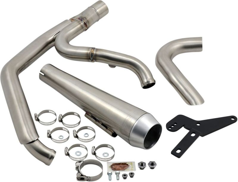 Avgassystem Bassani Xhaust 2 into-1 Rage rostfri stål Softail 18-24