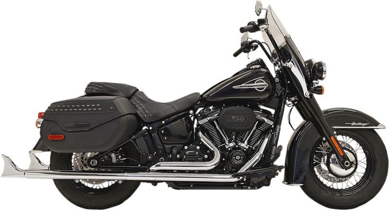Avgassystem Bassani Xhaust Fishtail True Ftail 33 dubbel Softail 18-upp