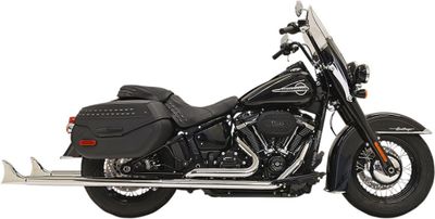 Avgassystem Bassani Xhaust Fishtail True Ftail 39 dubbel Softail 18-upp
