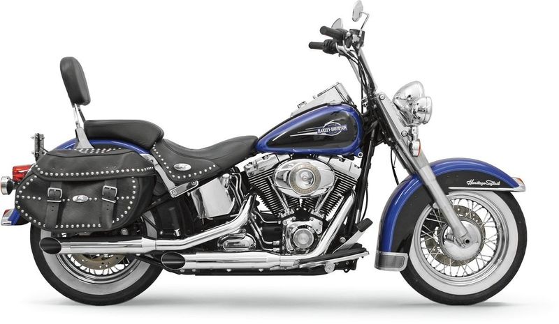 Slip-on ljuddämpare Bassani Xhaust Firepower Blgna krom Softail 07-17