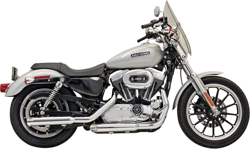 Slip-on ljuddämpare Bassani Xhaust Firepower 3" krom Sportster 04-13