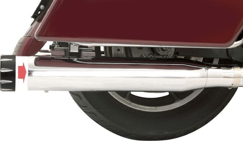 Slip-on ljuddämpare Bassani Xhaust Touring 95-16, Trike 14-15 krom