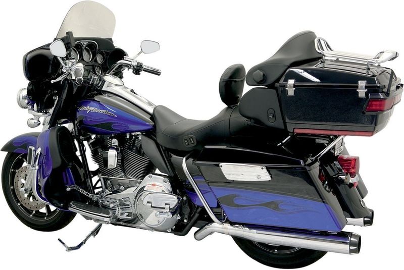Ljuddämpare Bassani Xhaust Pseudo Left-Side Touring 09-16, Trike 14-15 krom