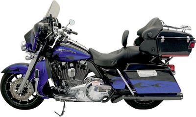 Ljuddämpare Bassani Xhaust Pseudo Left-Side Touring 09-16, Trike 14-15 svart/blå
