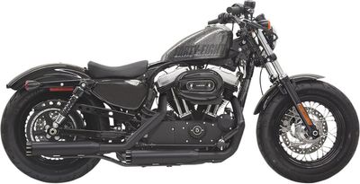 Slip-on ljuddämpare Bassani Xhaust Firepower Contrast Flutes svart Sportster 14-22