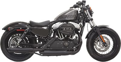 Slip-on ljuddämpare Bassani Xhaust Firepower Slash Cut svart Sportster 14-22