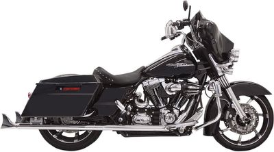 Slip-on ljuddämpare Bassani Xhaust Fishtail 36 dubbel krom Touring 95-16, Trike 14-15