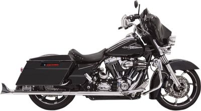 Slip-on ljuddämpare Bassani Xhaust Fishtail 33 dubbel krom Touring 95-16, Trike 14-15 1F27E33
