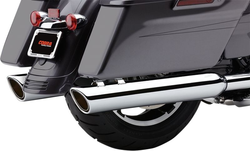 Slip-on ljuddämpare Cobra 909 Twins 4" krom FLT/Touring 95-16