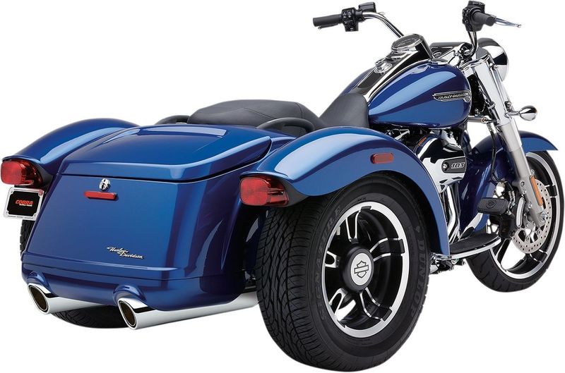 Slip-on ljuddämpare Cobra 909 rund krom Trike 14-19