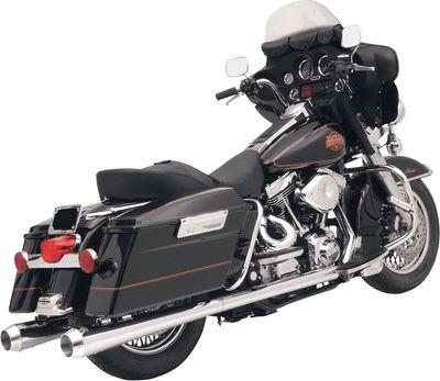 Slip-on ljuddämpare Bassani Xhaust Megaphone krom Touring 95-16, Trike 14-15 FLH-517