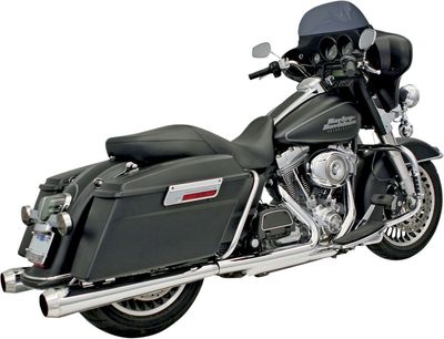 Slip-on ljuddämpare Bassani Xhaust Megaphone krom Touring 95-16, Trike 14-15 FLH-517L