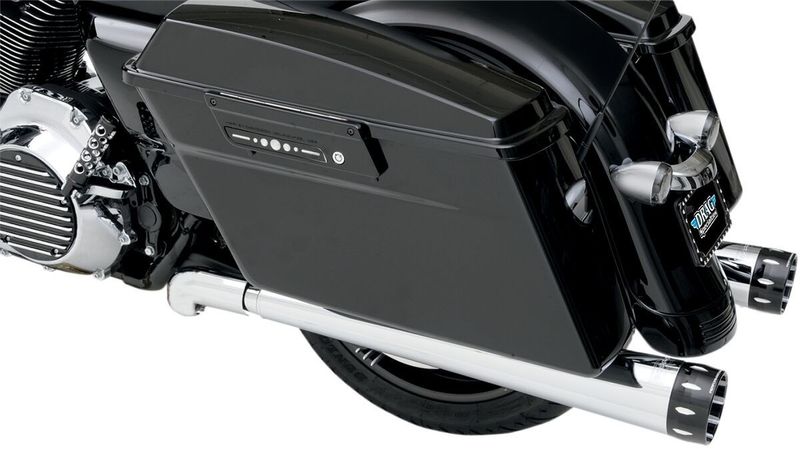 Slip-on ljuddämpare Bassani Xhaust Megaphone krom Touring 95-16, Trike 14-15 FLH-517L