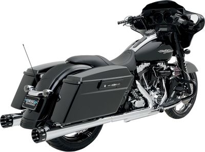 Slip-on ljuddämpare Bassani Xhaust Megaphone krom Touring 95-16, Trike 14-15 FLH-517L