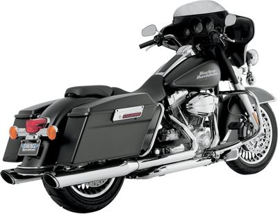 Slip-on ljuddämpare Vance & Hines Twin Slash 4" rund krom FLT/Touring 95-16