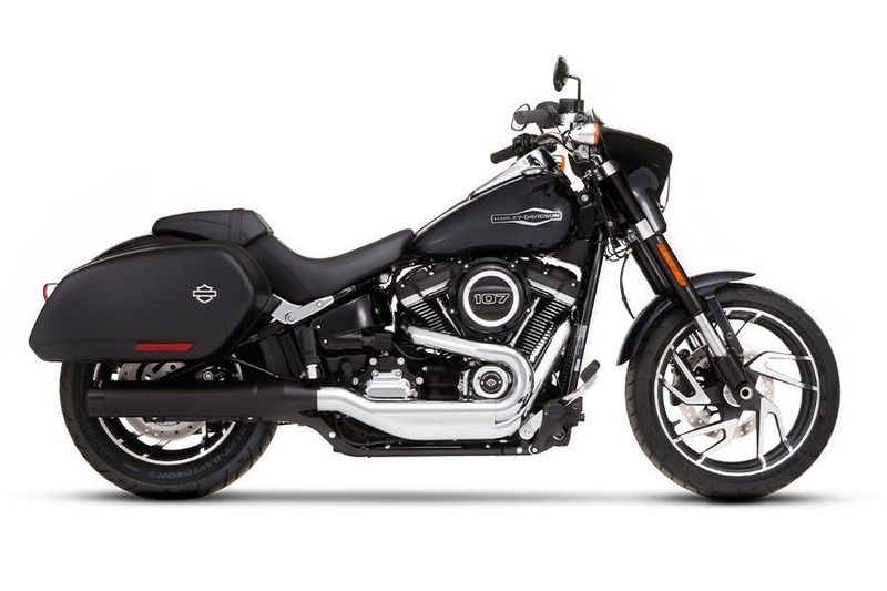 Slip-on ljuddämpare Rinehart Racing Glide 4" Softail 18-24 svart