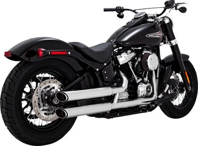 Ljuddämpare Vance & Hines Twin Slash PCX 3" krom Softail FXBB Street Bob 107 m.fl.