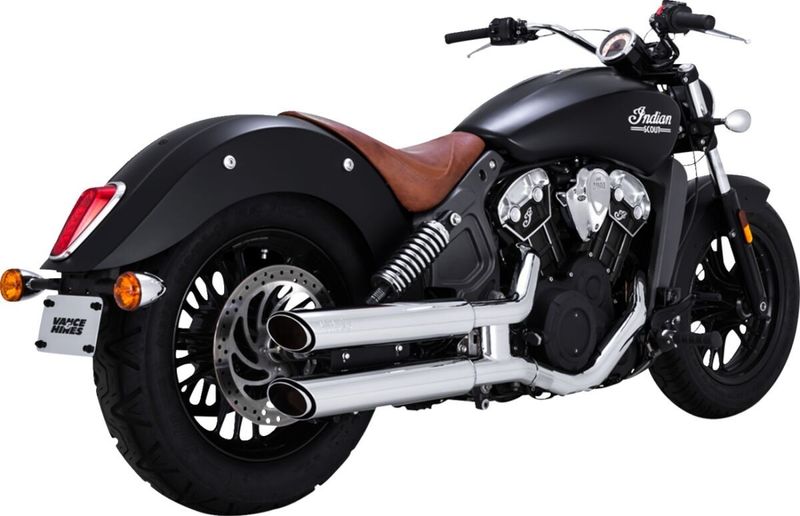Slip-on ljuddämpare Vance & Hines Twin Slash Chr.ts.scout 3" Indian 15-24