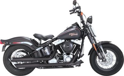 Ljuddämpare Vance & Hines Twin Slash PCX 3" svart Softail FLSTN Deluxe 07-17 m.fl.