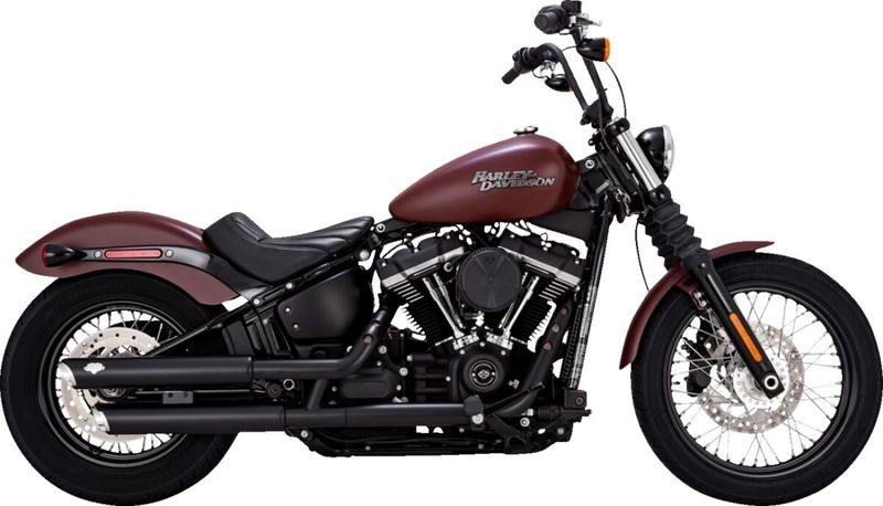 Ljuddämpare Vance & Hines Twin Slash PCX 3" svart Softail FXBB Street Bob 107 m.fl.
