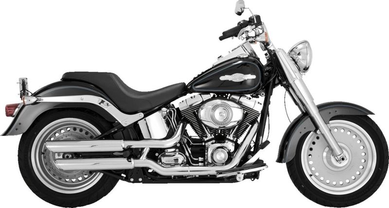 Slip-on ljuddämpare Vance & Hines Twin Slash Fatboy Deuce 3" krom Softail 07-09