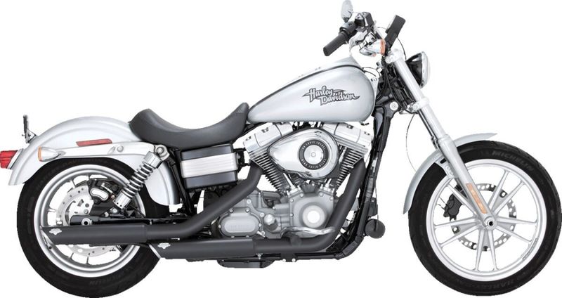 Slip-on ljuddämpare Vance & Hines Twin Slash 3" svart Dyna 91-09