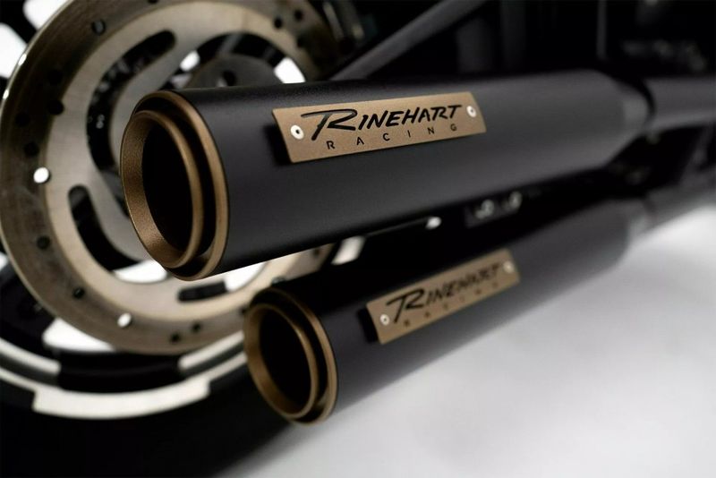 Slip-on ljuddämpare Rinehart Racing HP35 3.5 svart brons Softail 18-24