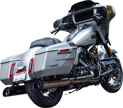 Slip-on ljuddämpare S&S MK45 4-1/2" krom svart Touring 17-upp