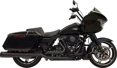 Slip-on ljuddämpare Bassani Xhaust 4-1/2" rak Touring 95-16 svart